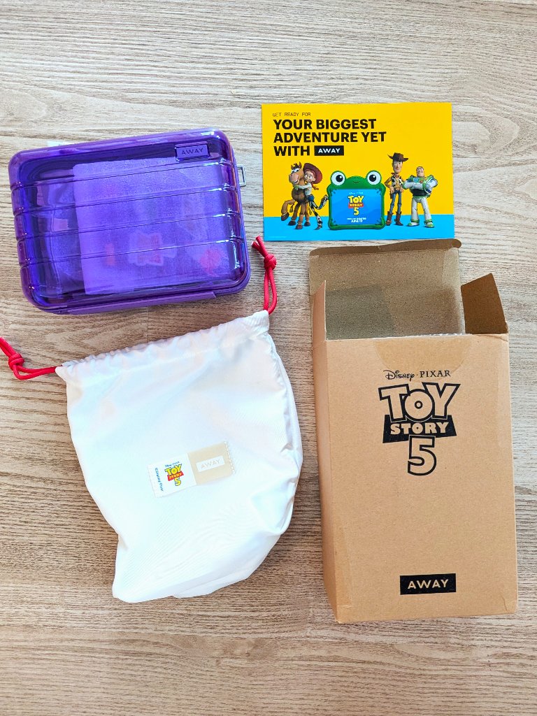 New Away X Toy Story 5 Stadium Bag And Enamel Pin Set Buzz Purple — image 4 of 4